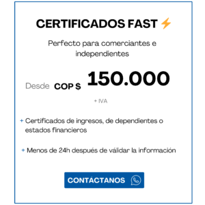 Certificados de ingresos de dependientes o estados financieros 2026