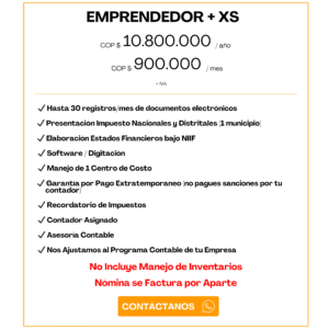 Plan para Emprendedores XS en Colombia 2026